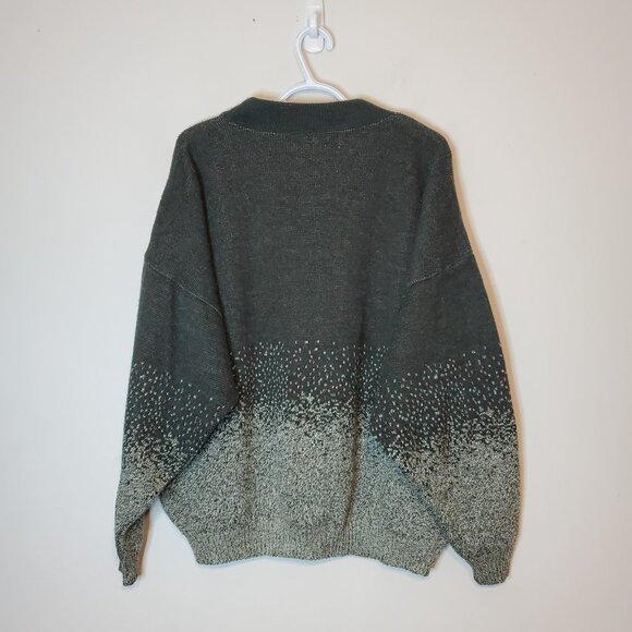 Vintage 90s Penguin Antarctic Nature Knit Sweater Green Size XL - Picture 2 of 4